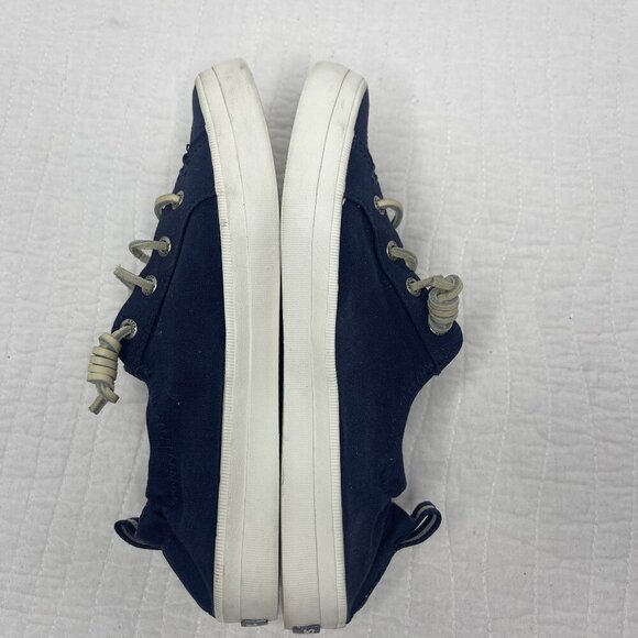 Sperry Womens Casual Navy Blue Canvas Slip-On Sneakers SZ 7M - Picture 10 of 10